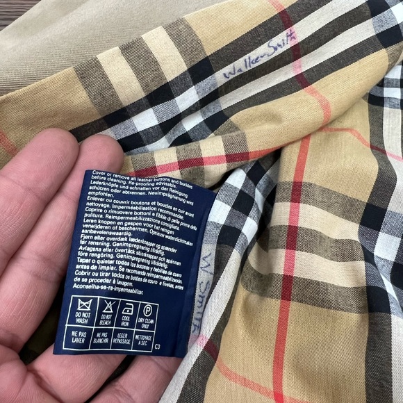 Burberry Tan Car Coat Trench Coat 50R - Picture 8 of 8